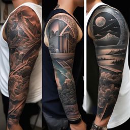 half sleeve tattoo ideas, allowing for a large and expressive tattoo on the arm. 