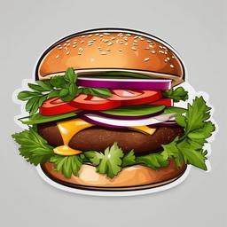 Burger clipart - burger with fresh herbs and spices  