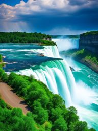 niagara falls, usa/canada - takes a thrilling boat ride to the base of the iconic waterfalls. 