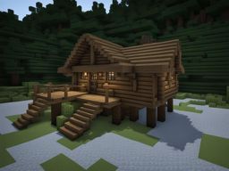 rustic wooden cabin deep in the forest - minecraft house design ideas minecraft block style