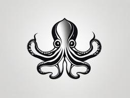 Minimalist Octopus Tattoo Small - Opt for a small and discreet minimalist octopus tattoo design for a subtle appearance.  simple vector color tattoo,minimal,white background