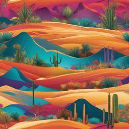 Desert Oasis Wallpaper with Arabian Nights Fantasy in Desert Mirage wallpaper splash art, vibrant colors, intricate patterns