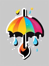 Raindrop Splash Sticker - Splash created by a falling raindrop, ,vector color sticker art,minimal