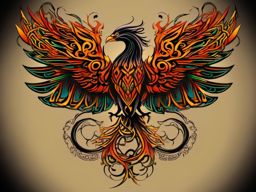 Celtic phoenix tattoo, Tattoos inspired by Celtic traditions featuring the mythical phoenix. , color, tattoo design