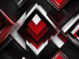 Red White And Black Background-Dramatic black background with red and white abstract shapes and patterns  background wallpaper