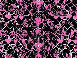 Black And Pink Wallpapers-Various pink and black wallpapers featuring hearts, florals, and patterns  background wallpaper