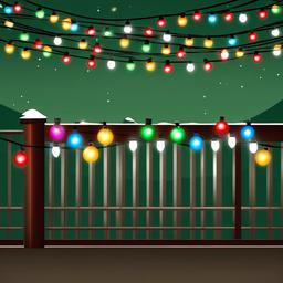 Christmas Lights clipart - Christmas lights wrapped around a railing  