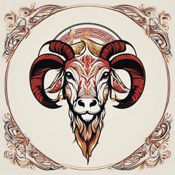 aries taurus tattoo  simple vector color tattoo