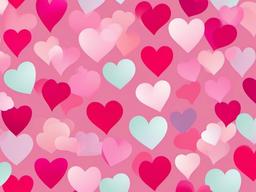 Pink Wallpaper Hearts-Pink with cute, layered hearts in pastel shades  background wallpaper