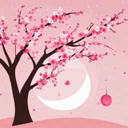 Cherry Blossom Festival clipart - Festive cherry blossoms, ,vector color clipart,minimal