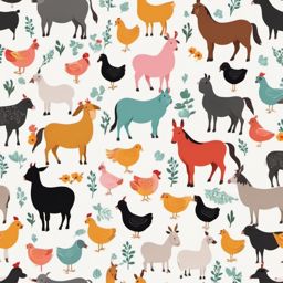 Farm Animal Celebration clipart - Celebrating farm animals, ,vector color clipart,minimal