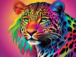 Rainbow Leopard Wallpaper  