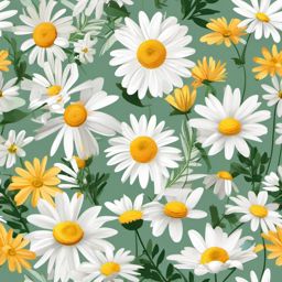 Daisy Clipart,Designing a floral-themed wedding invitation  simple, 2d flat