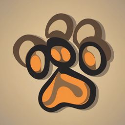 Paw print icon - Paw print icon representing animals and pets,  color clipart, vector art