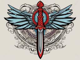 sword of the spirit tattoo  simple vector color tattoo