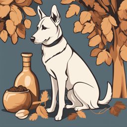 dog clipart - loyal companion with a wagging tail. 