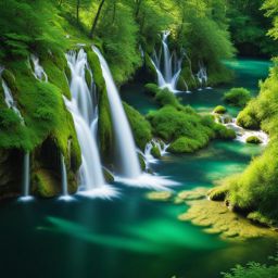 plitvice lakes national park, croatia - hikes through cascading waterfalls and lush greenery. 