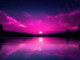 Pink Night Sky Wallpaper  ,desktop background wallpaper