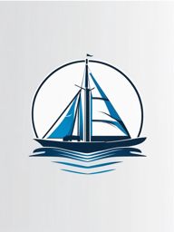 Maritime Quest  minimalist design, white background, professional color logo vector art