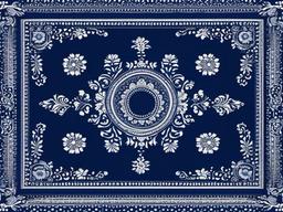 Blue Bandana Background-Navy blue with traditional white bandana patterns, creating a classic, retro design  background wallpaper