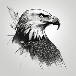 drawing of an eagle holding a branch  minimal rough sketch scribbles,doodles,black and white