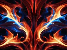 Fire Wallpaper - Blue flames merging with red  background wallpaper