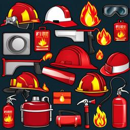 Fire clipart - fire safety equipment  