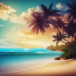 Beach background - fantasy beach background  