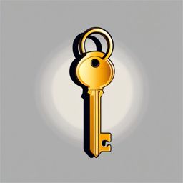 Key clipart - Key symbolizing access and security,  color clipart, vector art