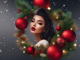 Baddie Christmas Wallpaper  