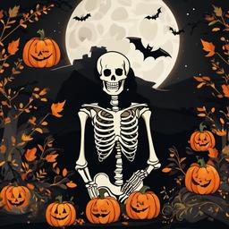 Halloween Background Wallpaper - cute skeleton wallpapers  