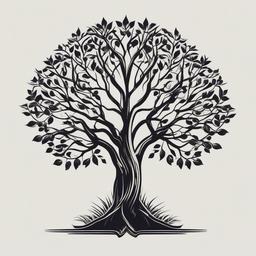 tree small tattoo  simple vector color tattoo