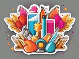 Crafty Hands sticker- DIY Creation Enthusiasm, , color sticker vector art