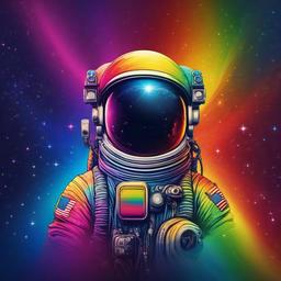 Rainbow Background Wallpaper - astronaut rainbow wallpaper  