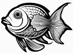 Black and White Clipart of Fish,Designing a monochrome marine life mural with black and white clipart of fish  simple, 2d flat