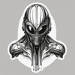 Alien Film Tattoo - Tribute to favorite alien movies with iconic film ink.  simple color tattoo,vector style,white background