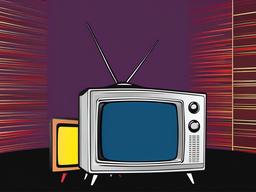 TV clipart - TV screen with static  vector clipart