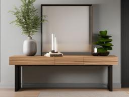 Zen entryway promotes tranquility with natural materials, minimalist furniture, and calming colors, providing a peaceful environment for entry.  