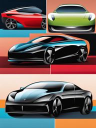 car clipart - a sleek and stylish car with a modern design. 