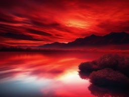 Red Sky Background Fiery Red Sky and Dramatic Atmosphere wallpaper splash art, vibrant colors, intricate patterns