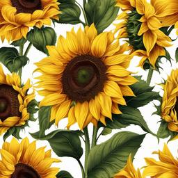 Sunflower Background Wallpaper - white background with sunflowers  