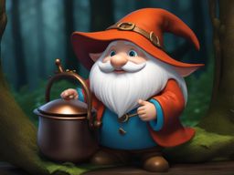 as a gnome wizard, thistlewick copperpot is conjuring a magical storm to protect their forest home. 
