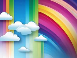 Blue Sky Rainbow Background  ,desktop background wallpaper