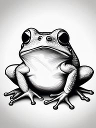 drawing of Persian frog  minimal rough sketch scribbles,doodles,black and white