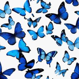 Butterfly Background Wallpaper - blue butterflies white background  