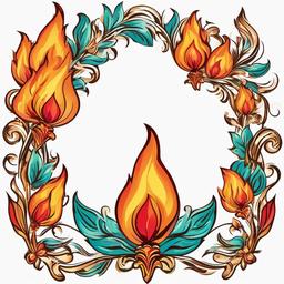 Flame clipart - flame as a decoration  vector clipart