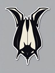 Bat Sticker - A bat hanging upside down. ,vector color sticker art,minimal