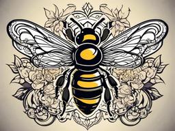 bee queen tattoo  vector tattoo design