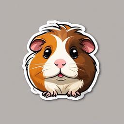 Guinea Pig cartoon - small, squeaky pet rodent  cartoon sticker style