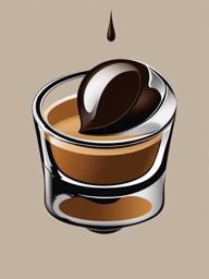 Single espresso shot design: Bold simplicity in every drop.  simple color tattoo style